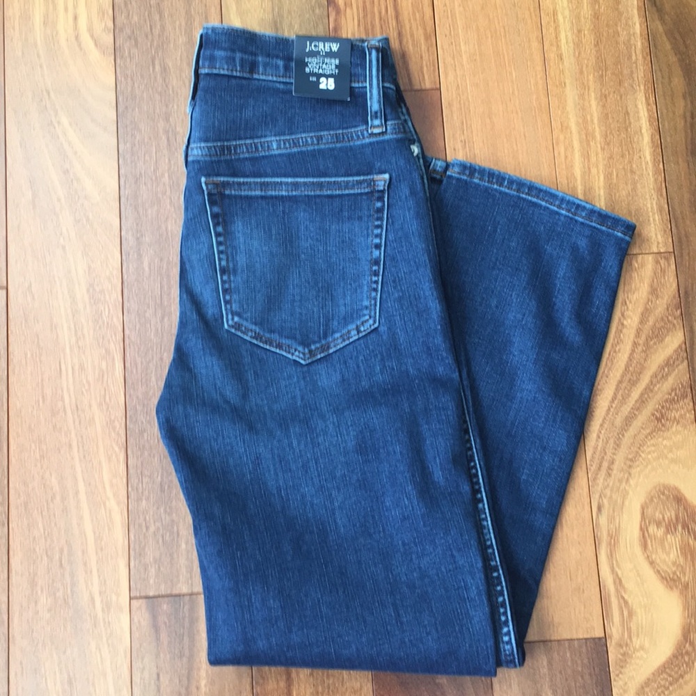 J. Crew Factory Women's Straight Leg Jeans - Dark Blue